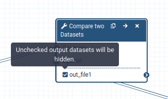 Workflow editor mark output. 