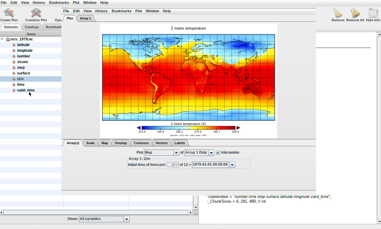 Panoply Latitude longitude map. 