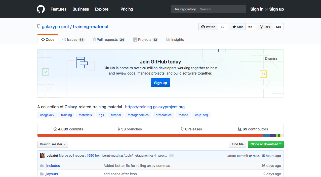 GitHub interface. 