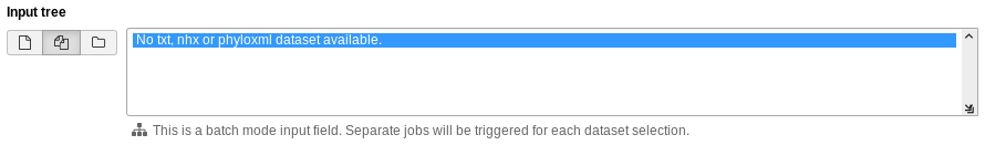 File selector input screenshot, but now the middle "multiple files" button is checked.