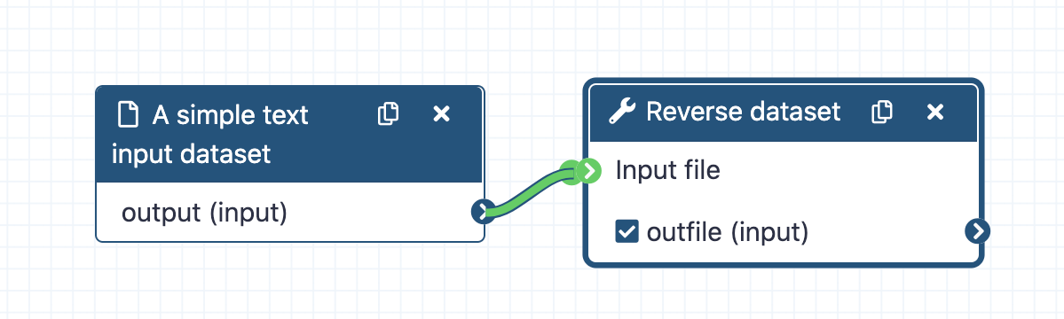 Connecting an input. 