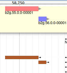 The two genes are added to the User-created Annotation track. 