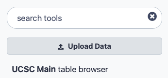 UCSC Main tool in tools section. 