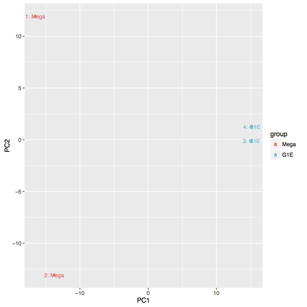 Principal component analysis output. 