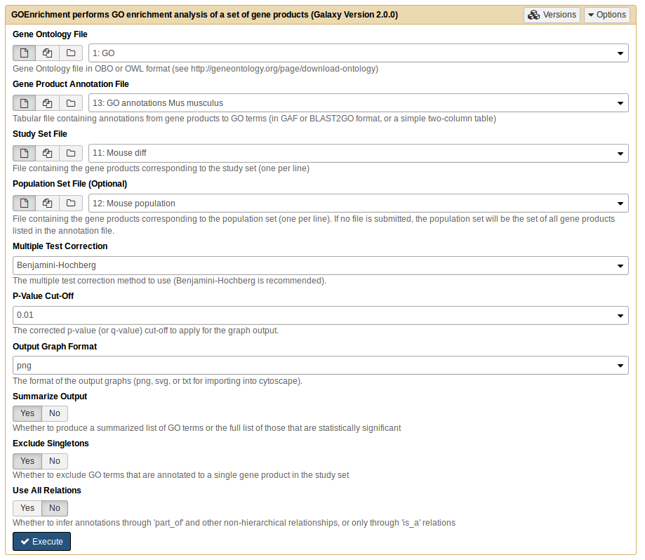 GO Enrichment Mouse Diff Summarize. 