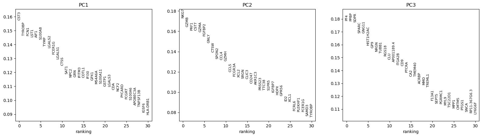 PCA loadings. 