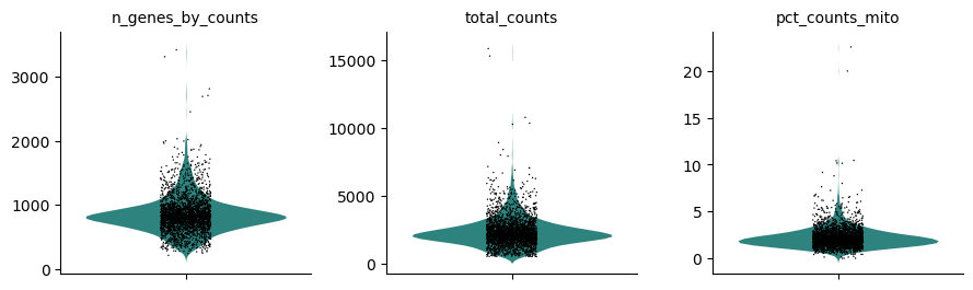 QC violin plot. 